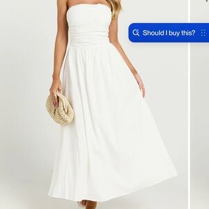 Diamond Supply Co. White Strapless Dress